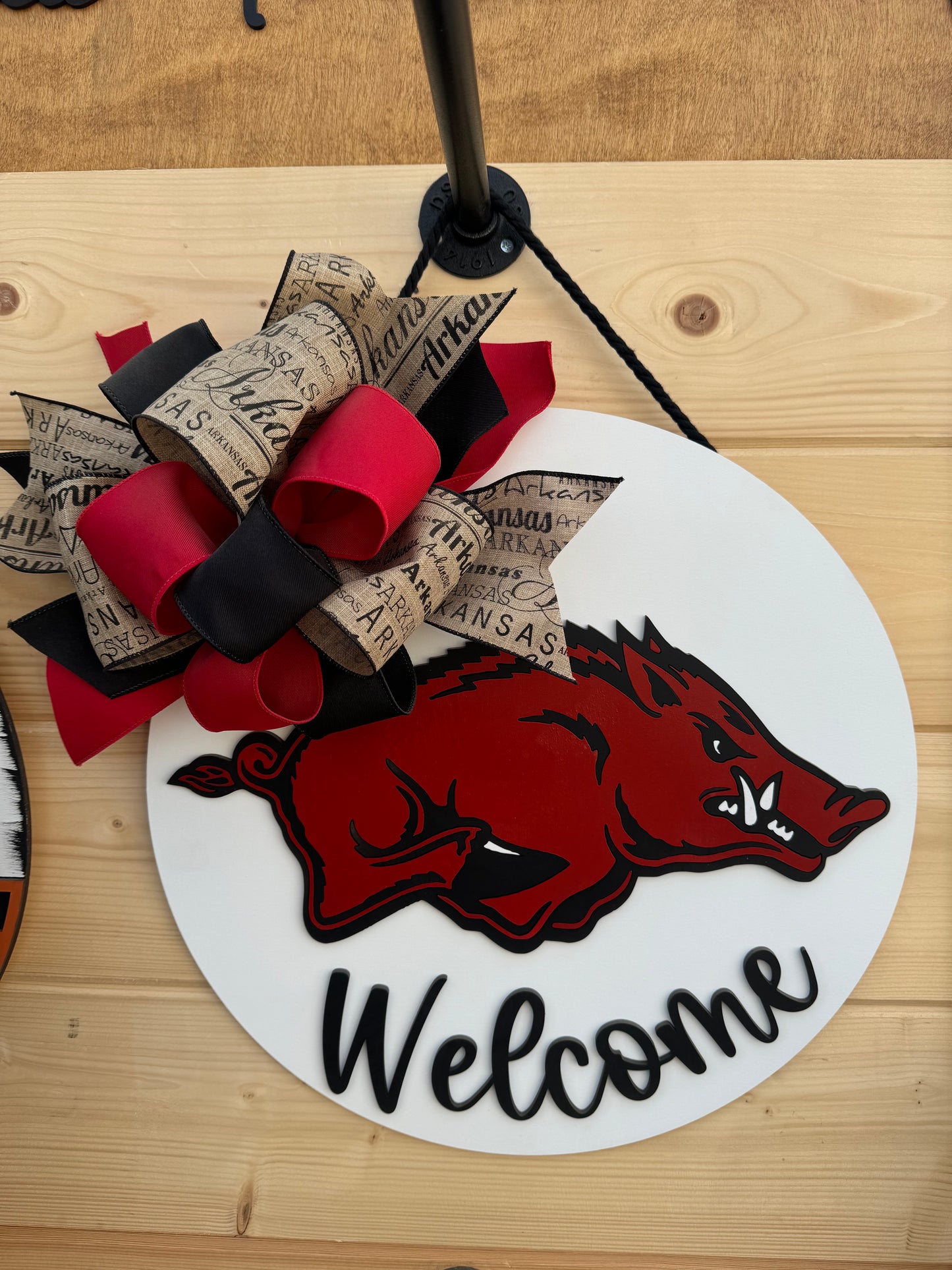 Arkansas Razorback Door Hanger