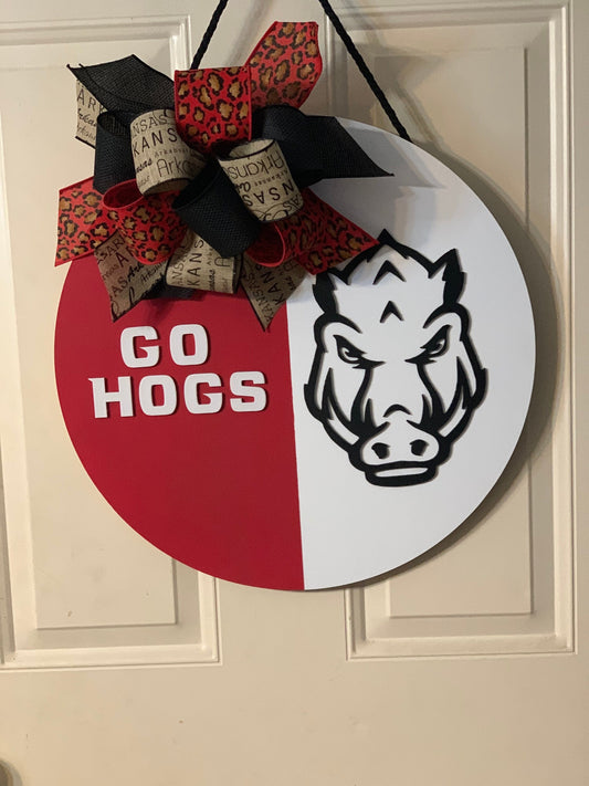 Razorback Go Hogs Door Hanger